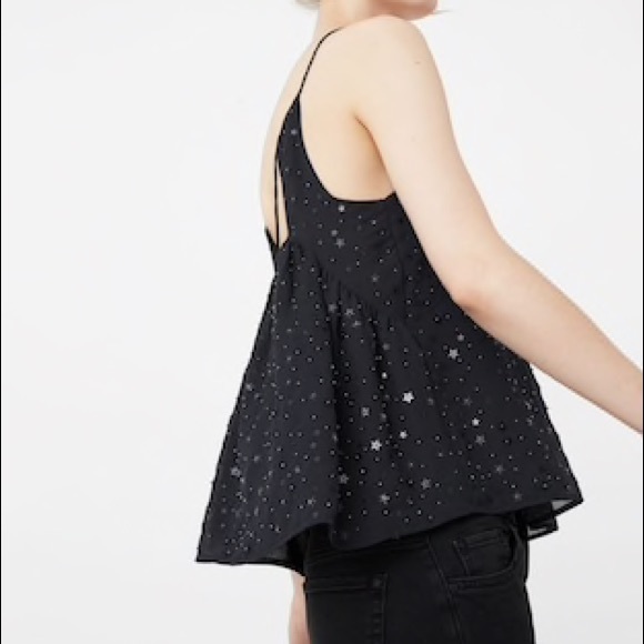 MANGO Navy Star Pattern Top - Picture 2 of 8